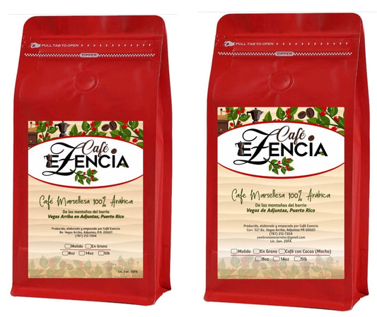 2 bags to Dark Roasted Coffee 5 lb. Beans / En Grano